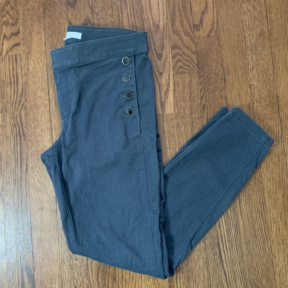 Charcoal Gray Button Pants
